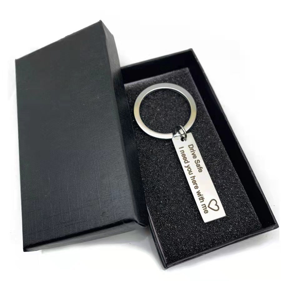 Keychain de acero inoxidable al por mayor de Heart Heart